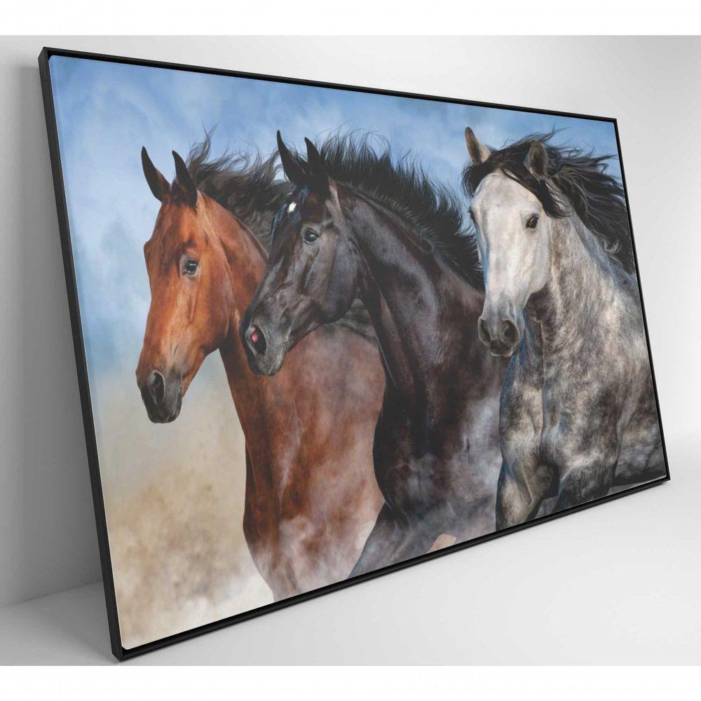Quadro Cavalos Correndo Medidas 60x40 Cm Impressão Tecido Canvas - 8