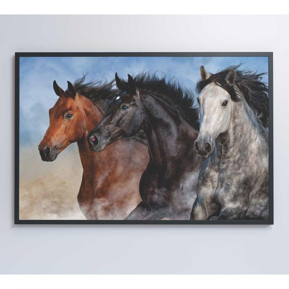Quadro Cavalos Correndo Medidas 90x60 Cm Impressão Tecido Canvas - 4
