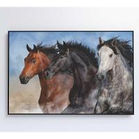 Quadro Cavalos Correndo Medidas 120x80 Cm Impressão Tecido Canvas - 3