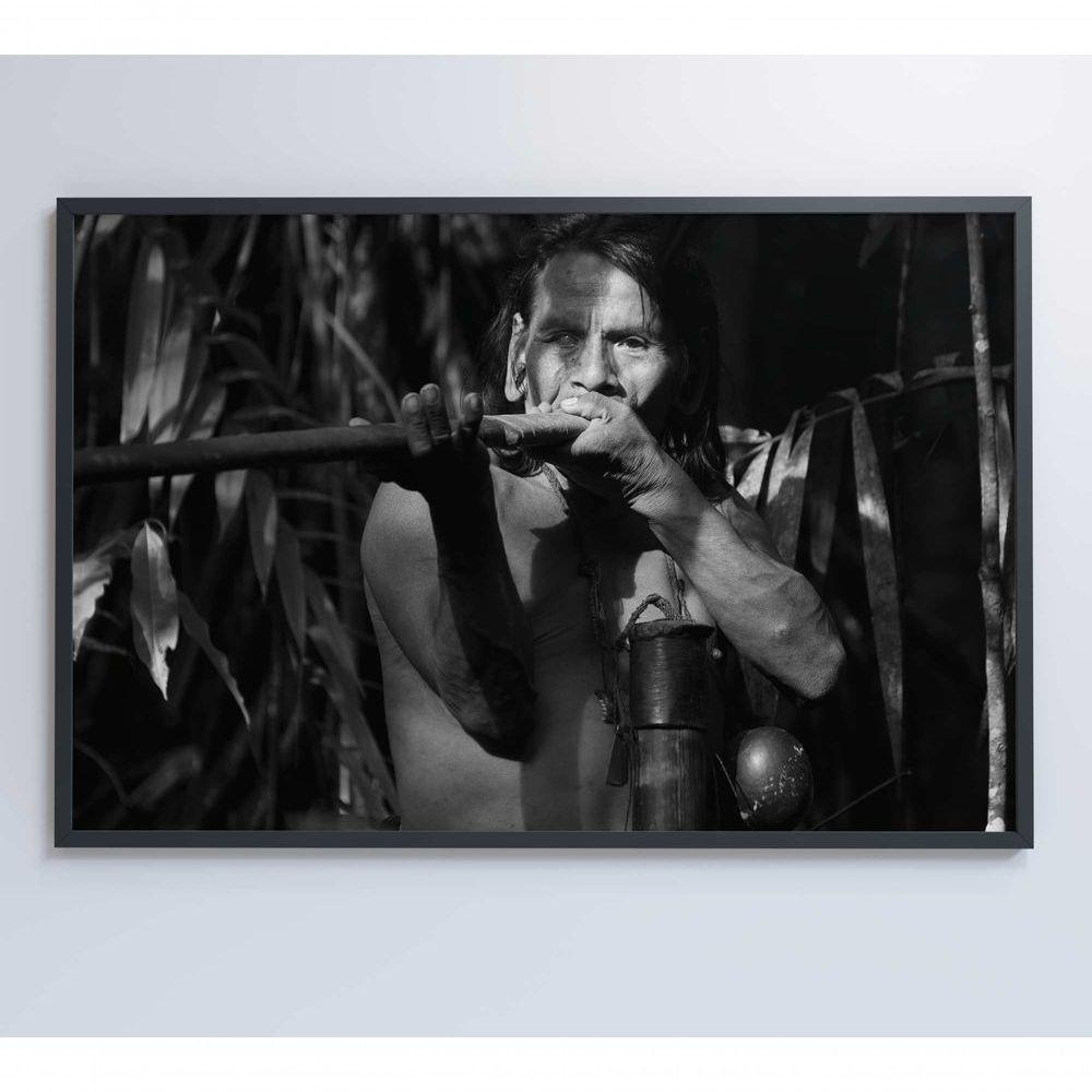 Quadro índio Caçando Na Amazônia Medidas 90x60 Cm Impressão Tecido Canvas - 2