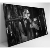 Quadro índio Caçando Na Amazônia Medidas 90x60 Cm Impressão Tecido Canvas - 3