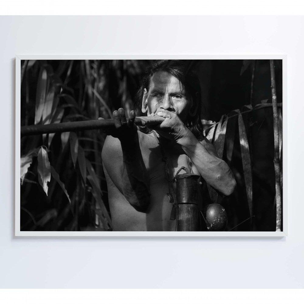 Quadro índio Caçando Na Amazônia Medidas 60x40 Cm Impressão Tecido Canvas - 1