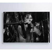 Quadro índio Caçando Na Amazônia Medidas 120x80 Cm Impressão Adesivo Fotográfico