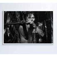 Quadro índio Caçando Na Amazônia Medidas 60x40 Cm Impressão Adesivo Fotográfico - 1