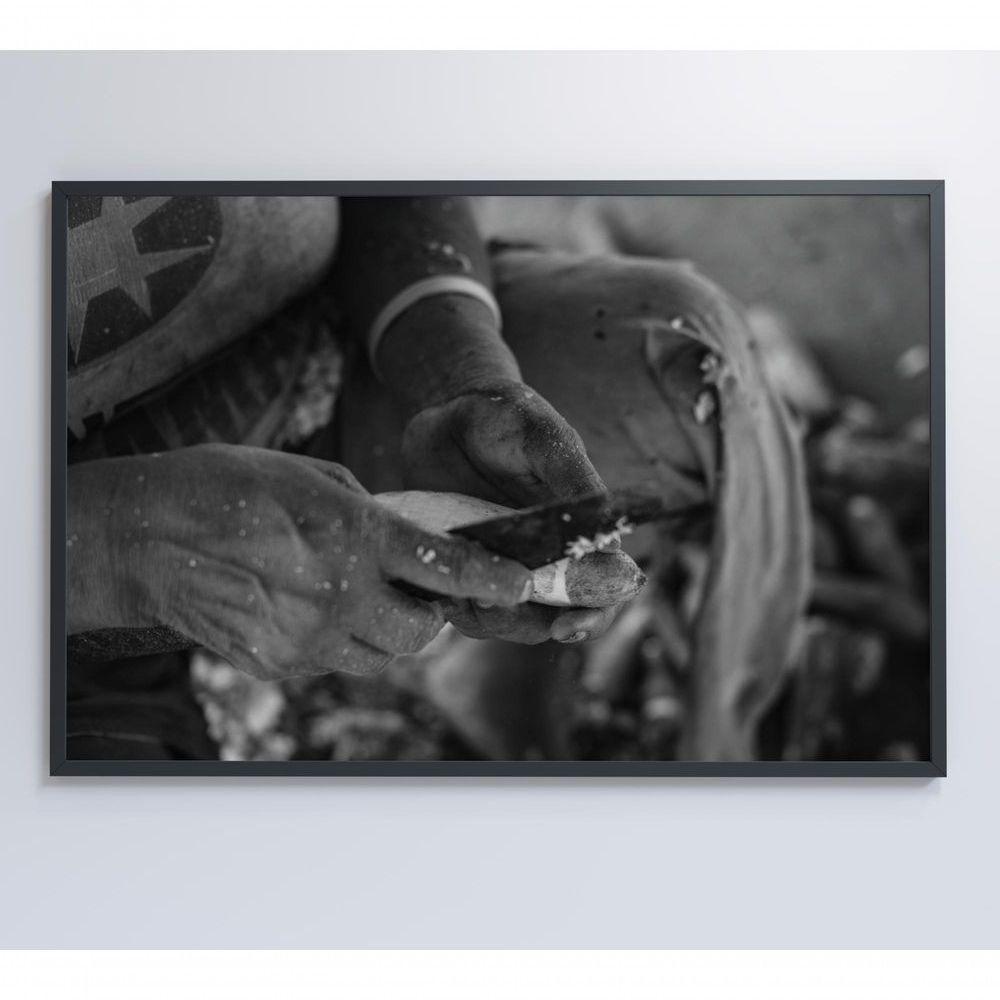 Quadro índio Preparando Mandioca Na Amazônia Medidas 60x40 Cm Impressão Tecido Canvas - 2