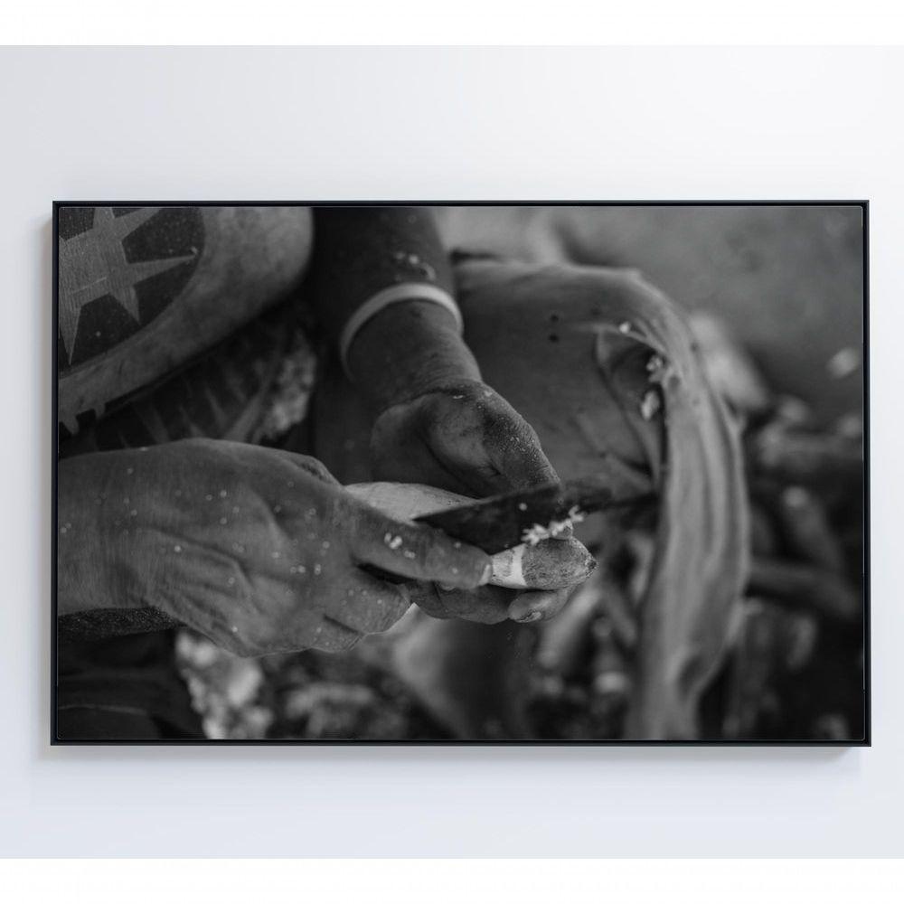 Quadro índio Preparando Mandioca Na Amazônia Medidas 120x80 Cm Impressão Adesivo Fotográfico - 1