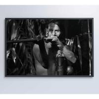 Quadro índio Caçando Na Amazônia Medidas 120x80 Cm Impressão Tecido Canvas