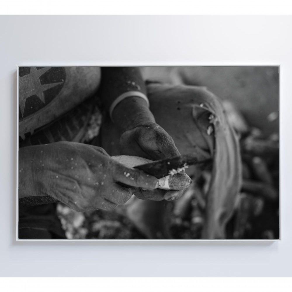 Quadro índio Preparando Mandioca Na Amazônia Medidas 60x40 Cm Impressão Adesivo Fotográfico - 3