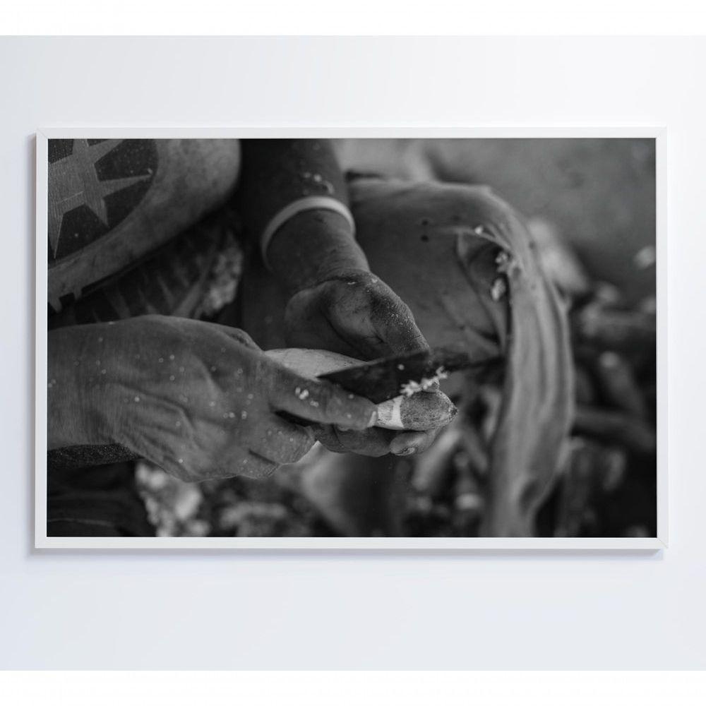 Quadro índio Preparando Mandioca Na Amazônia Medidas 90x60 Cm Impressão Tecido Canvas - 3