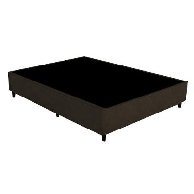 Base De Cama Box Universal Suede Liso 79x188cm Gazin Marrom