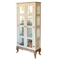 Cristaleira Madeira Maciça 2 Portas Vidro Lateral Branco Garapa D113vl Shop Jm - 5