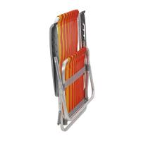 Cadeira De Praia Reclinável Tramontina Bali Baixa Em Alumínio Com Assento Laranja E Amarelo - 8