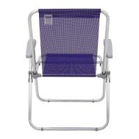Cadeira De Praia Tramontina Creta Master Em Alumínio Com Assento Roxo - 5