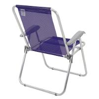 Cadeira De Praia Tramontina Creta Master Em Alumínio Com Assento Roxo - 6