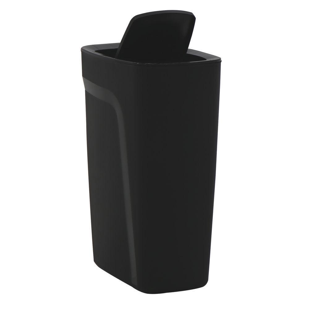 Lixeira Tramontina Compact Em Polipropileno Preto Com Tampa Basculante 10,5 L - 7