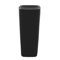 Lixeira Tramontina Compact Em Polipropileno Preto Com Tampa Basculante 10,5 L