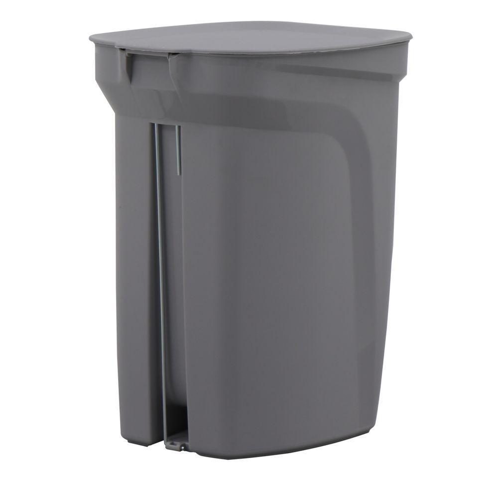 Lixeira Tramontina Compact 10l Cinza Haste Aço Galvanizado - 3