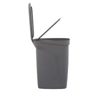 Lixeira Tramontina Compact 10l Cinza Haste Aço Galvanizado