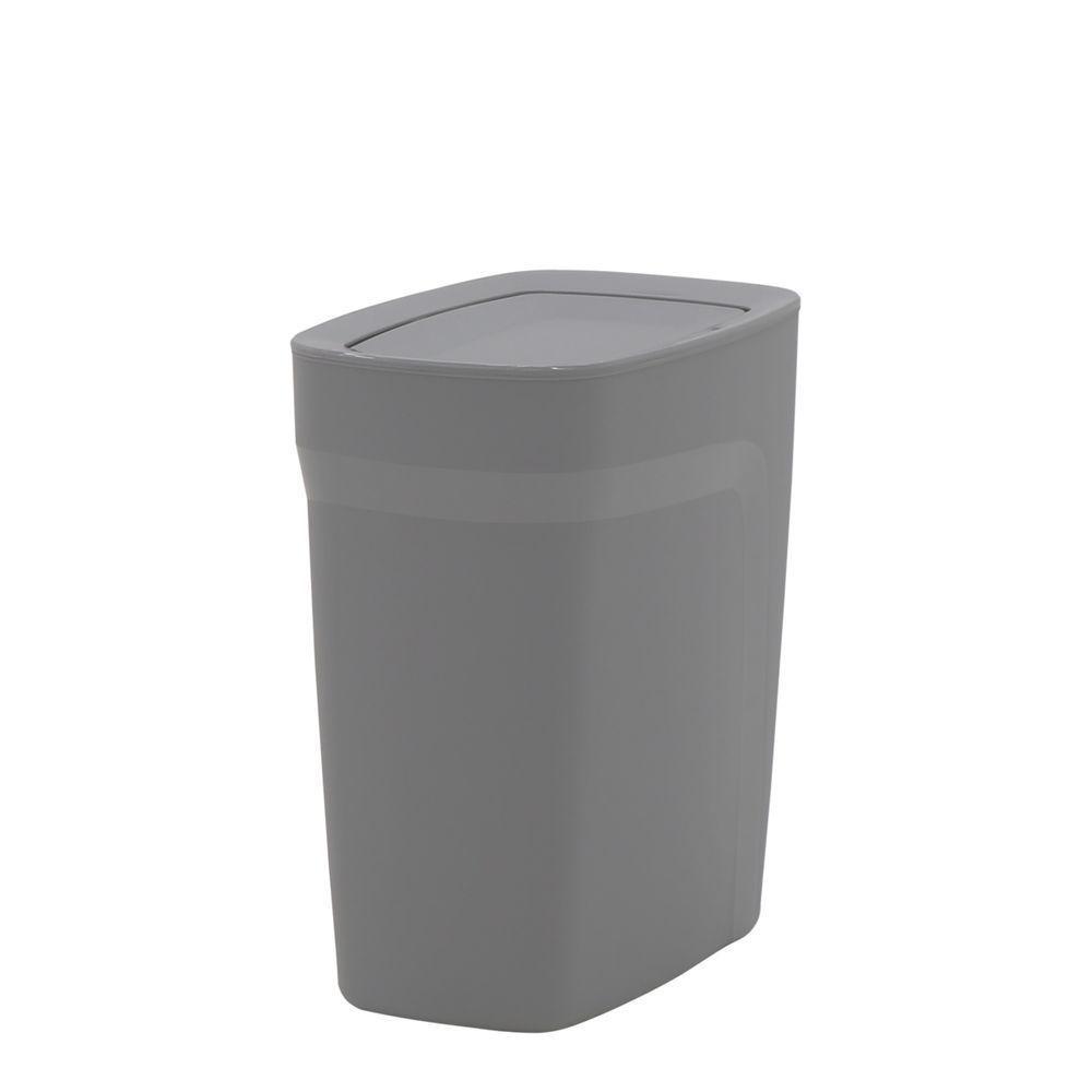 Lixeira Tramontina Compact Em Polipropileno Cinza Com Tampa Basculante 8,5 L - 2