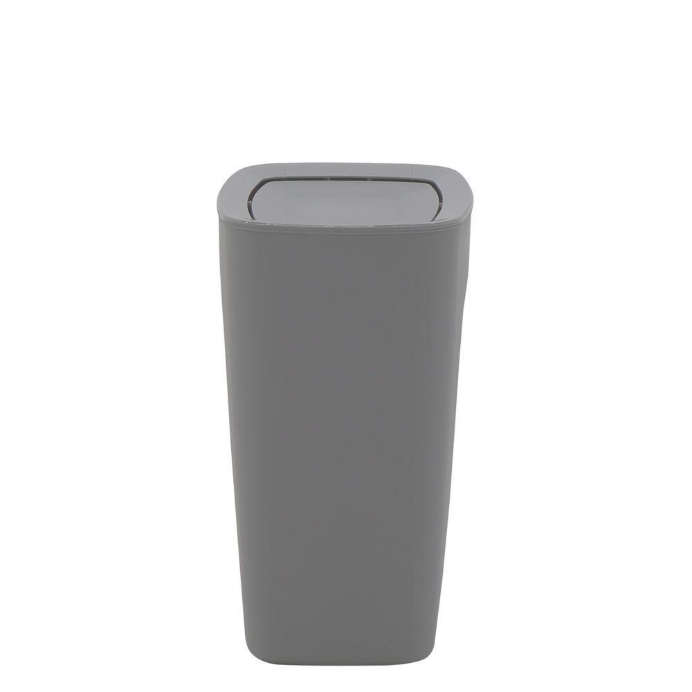 Lixeira Tramontina Compact Em Polipropileno Cinza Com Tampa Basculante 8,5 L - 5