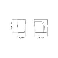 Lixeira Tramontina Compact Em Polipropileno Cinza Com Tampa Basculante 8,5 L - 7