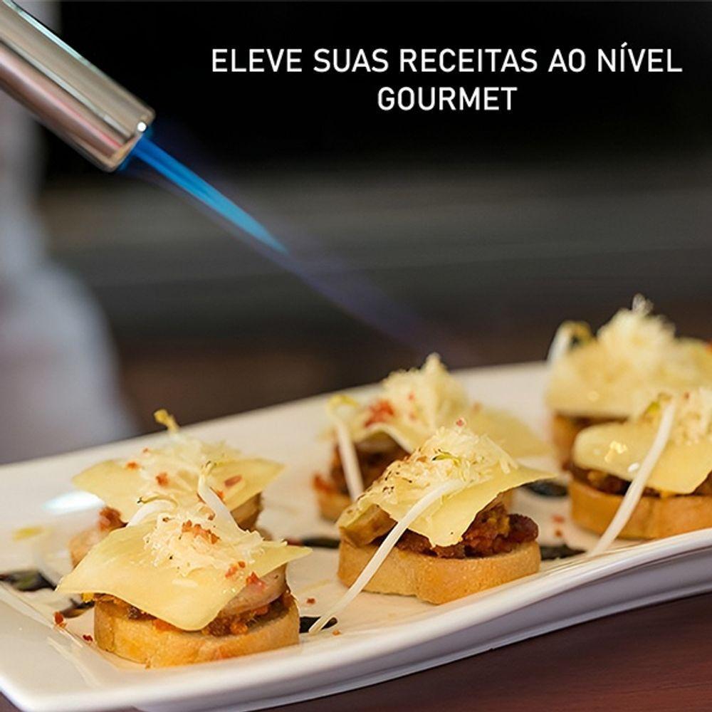 Maçarico Flame Gun Culinário Para Confeitaria E Preparos Gourmet 1300°c - 3