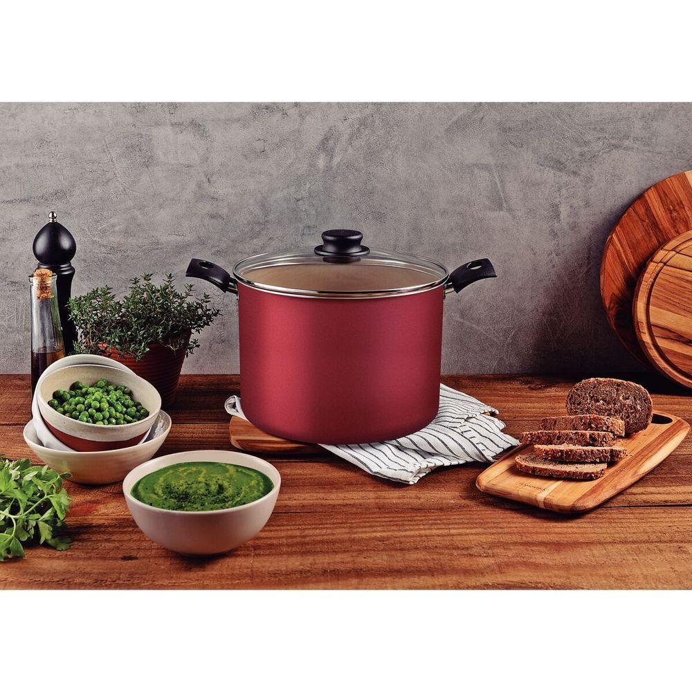 Caldeirão Tramontina Turim Em Alumínio Com Revestimento Antiaderente Starflon Vermelho - 3