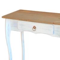 Balcão Madeira Maciça 1 Gaveta Pés Luis Xv Branco Garapa D230 Denk - 3