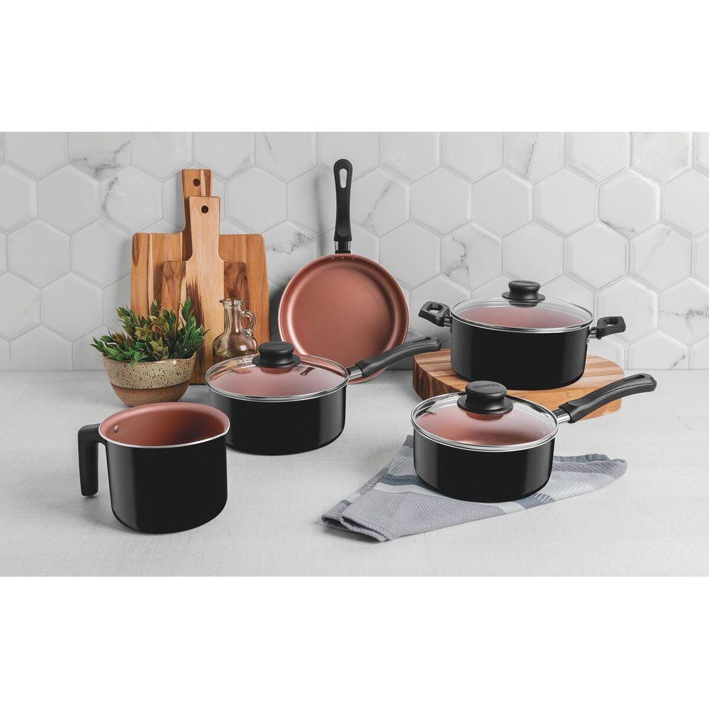 Jogo De Panelas Tramontina Caribe Com RevestimentoEm Antiaderente Starflon Max Poliéster Preto 05 - 3