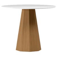 Mesa De Jantar 100x100 Cm Isis Com Vidro Ype Off White - New Ceval - 1
