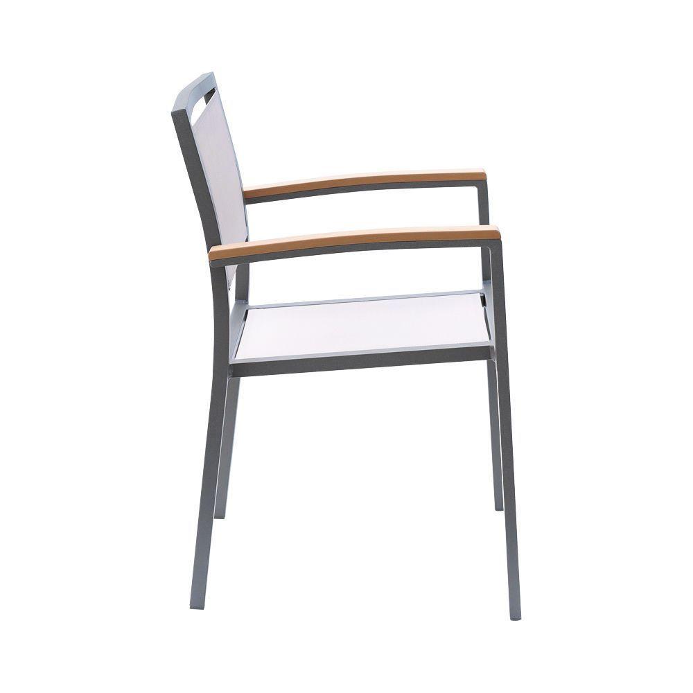 Kit 4 Cadeiras área Externa Com Tela Mesh Mangue De Alumínio Amêndoa/bege G56 - Gran Belo - 2