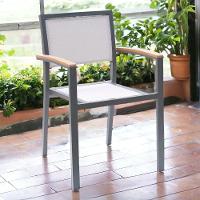 Kit 4 Cadeiras área Externa Com Tela Mesh Mangue De Alumínio Amêndoa/bege G56 - Gran Belo - 7