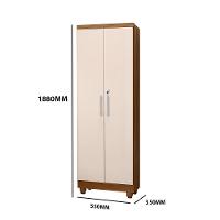 Armário Multiuso Com Chave 2 Portas Isabela Mel E Off White Rud Rack - 5