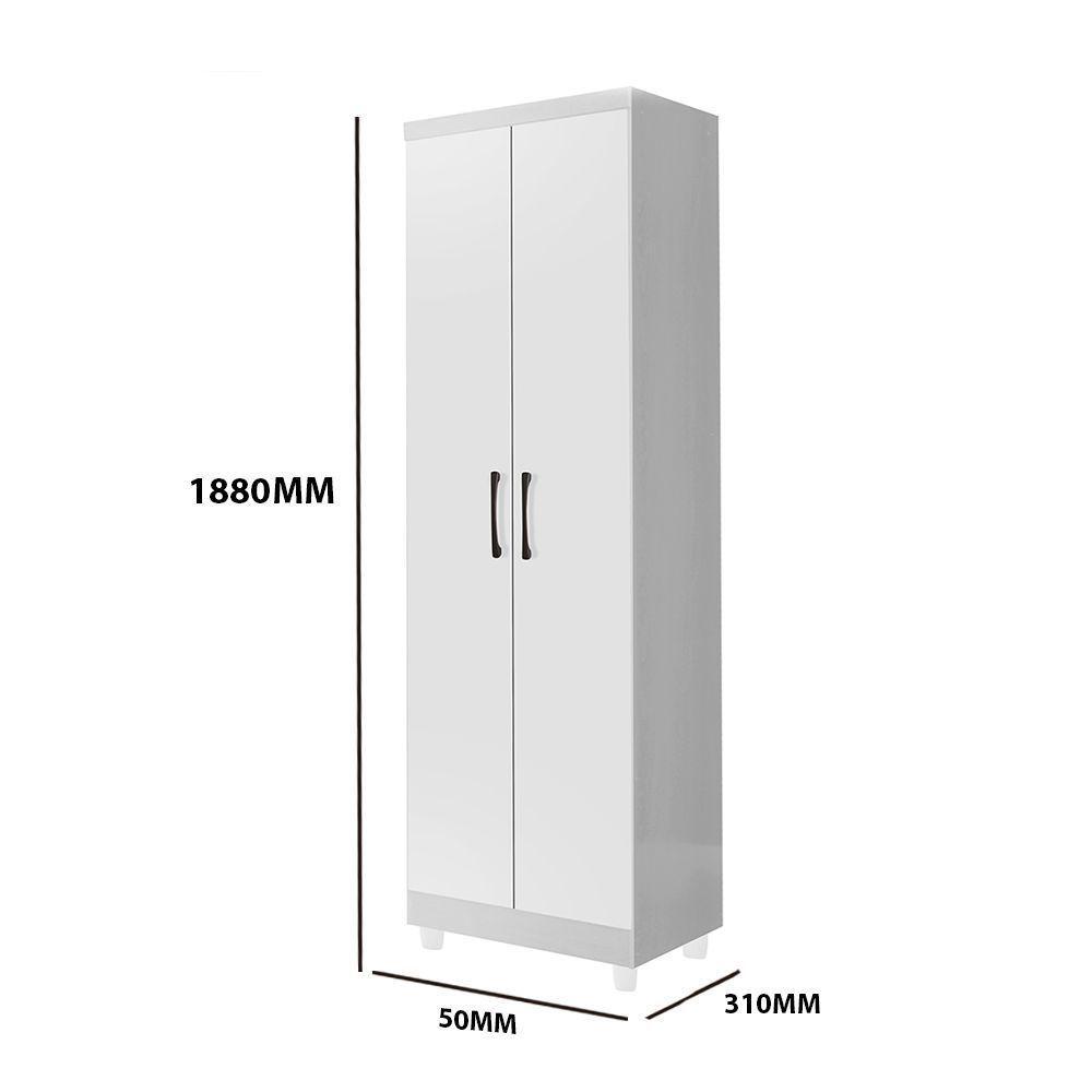 Armário Multiuso Organizador Branco Anna 2 Portas Rud Rack - 4