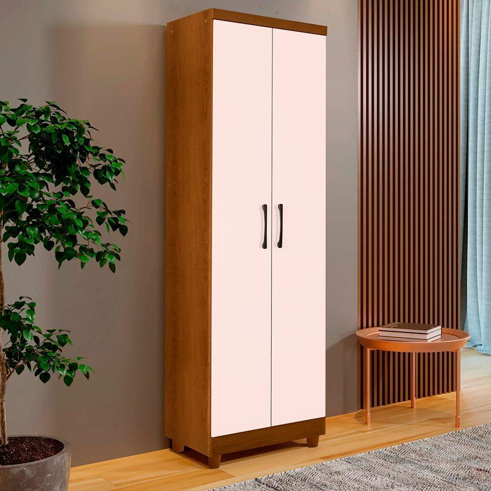 Armário Multiuso Organizador Mel E Off White Anna 2 Portas Rud Rack - 2