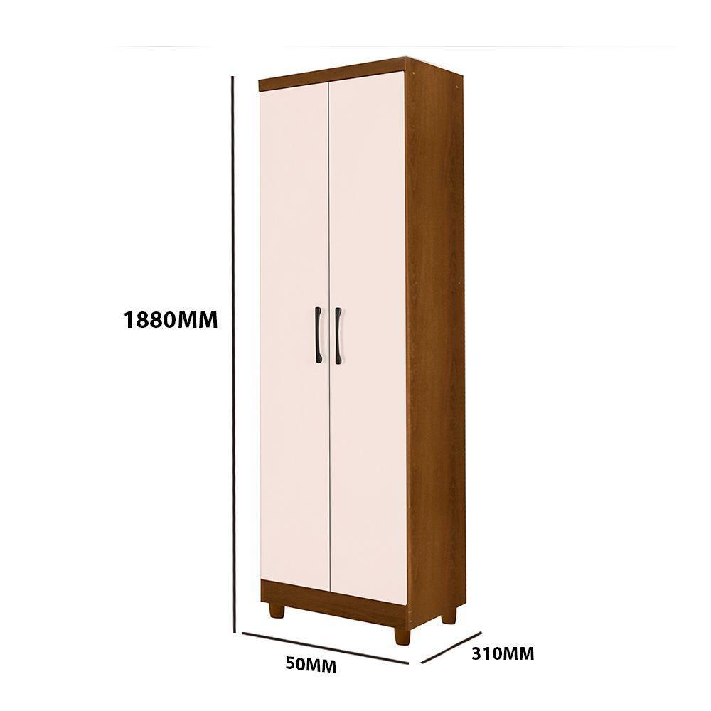 Armário Multiuso Organizador Mel E Off White Anna 2 Portas Rud Rack - 4