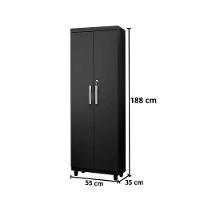 Armário Multiuso Com Chave 2 Portas Isabela Preto Rud Rack - 4