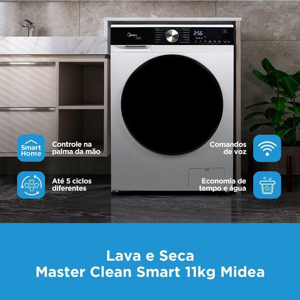 Lava e Seca Midea 11kg Smart Inverter Master Clean Função Turbo Branca 127V - 4