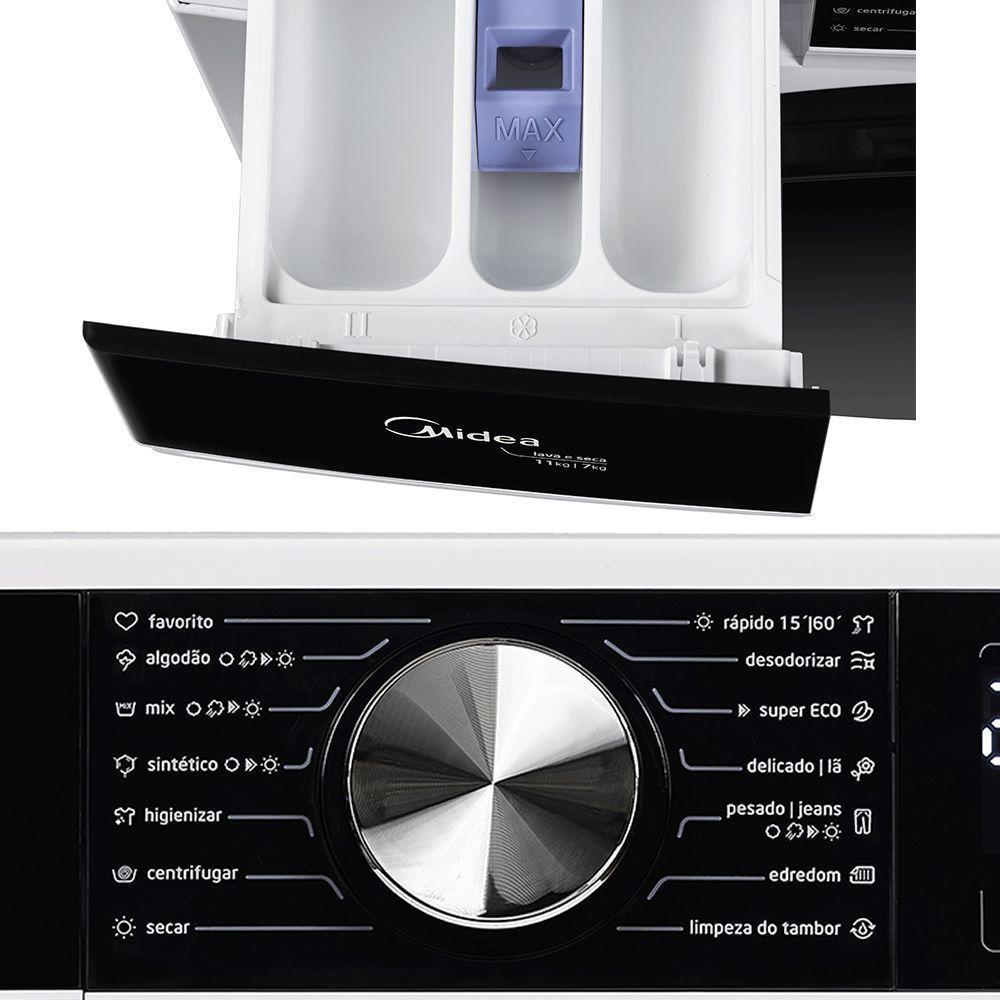Lava e Seca Midea 11kg Smart Inverter Master Clean Função Turbo Branca 127V - 6