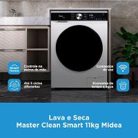 Lava e Seca Midea 11kg Smart Inverter Master Clean Função Turbo Branca 127V