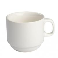 Jogo 48 Xicara De Cha Empilhavel 200 Ml Porcelana Branca - 1