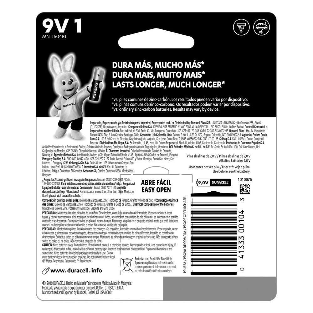 Bateria Alcalina 9v Mn1604 Com 1 Pilha - 2