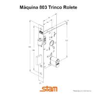 Fechadura Pivotante 803 Roseta Quadrada Inox - Stam - 2