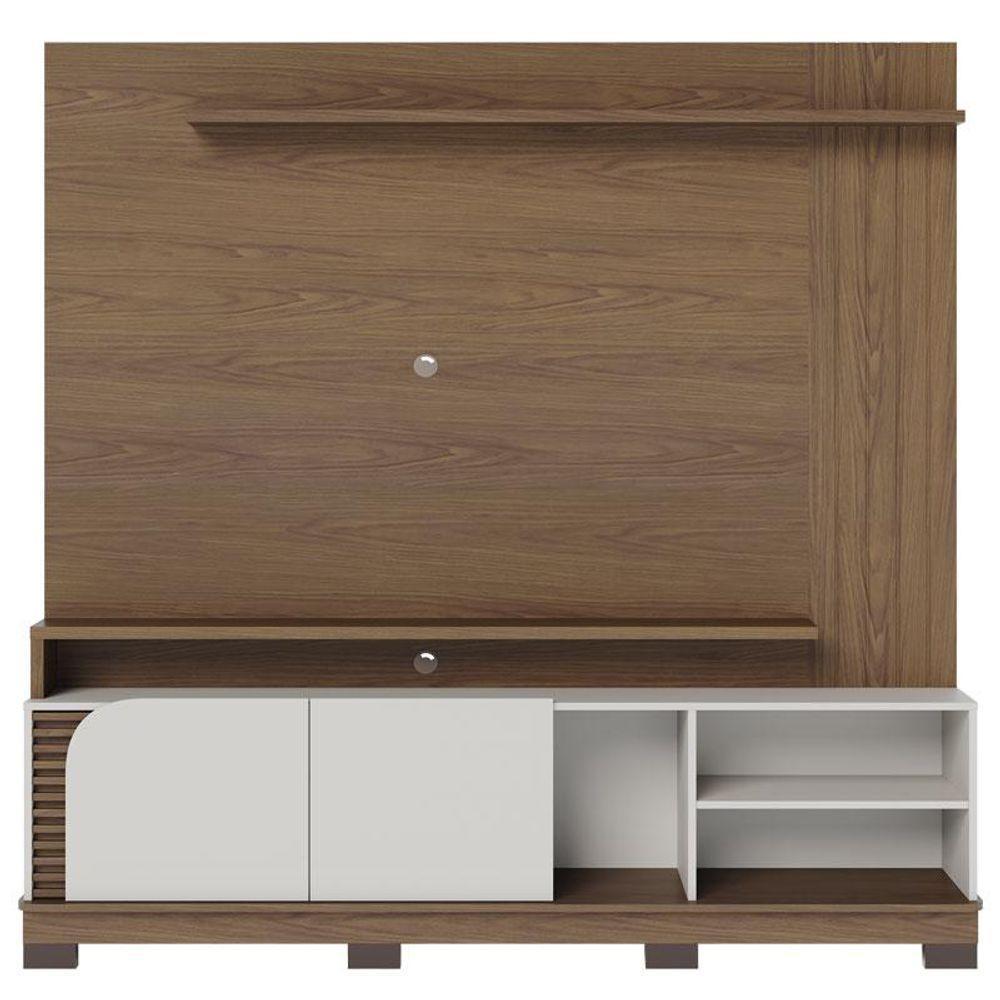 Estante Home Theater Jurerê 1.8 Amendôa Off White Matte - Colibri - 1