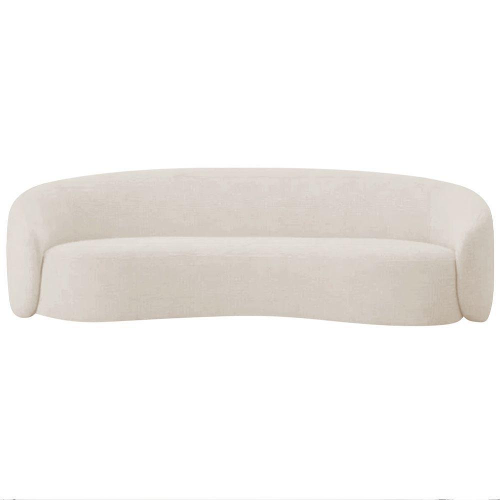 Kit Sofá 3 Lugares 180cm E 2 Poltronas Orgânica Luxo Recepção Amore Linho Bege - 7