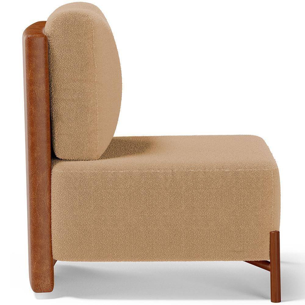 Poltrona Decorativa Living Hungria L02 Couríssimo Camel Bouclê Mostarda - Lyam - 7