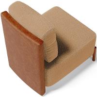 Poltrona Decorativa Living Hungria L02 Couríssimo Camel Bouclê Mostarda - Lyam - 8