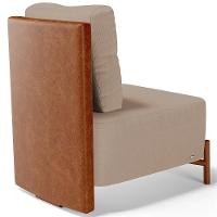 Poltrona Decorativa Living Hungria L02 Couríssimo Camel Linho Bege Escuro - Lyam - 5