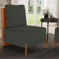 Poltrona Decorativa Living Hungria L02 Couríssimo Camel Linho Verde Musgo - Lyam - 6