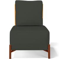 Poltrona Decorativa Living Hungria L02 Couríssimo Whisky Linho Verde Musgo - Lyam - 6